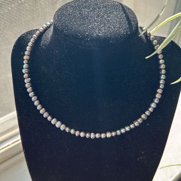 Kenneth Jay Lane Gray Freshwater Pearl Choker - Picture 2 of 7